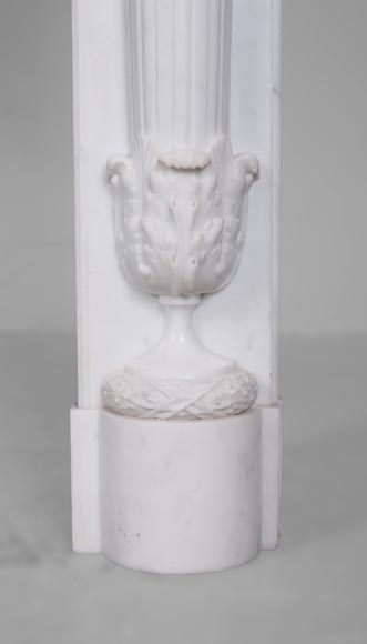 Louis XVI style mantel with half columns Louis XVI style mantel with half columns-11