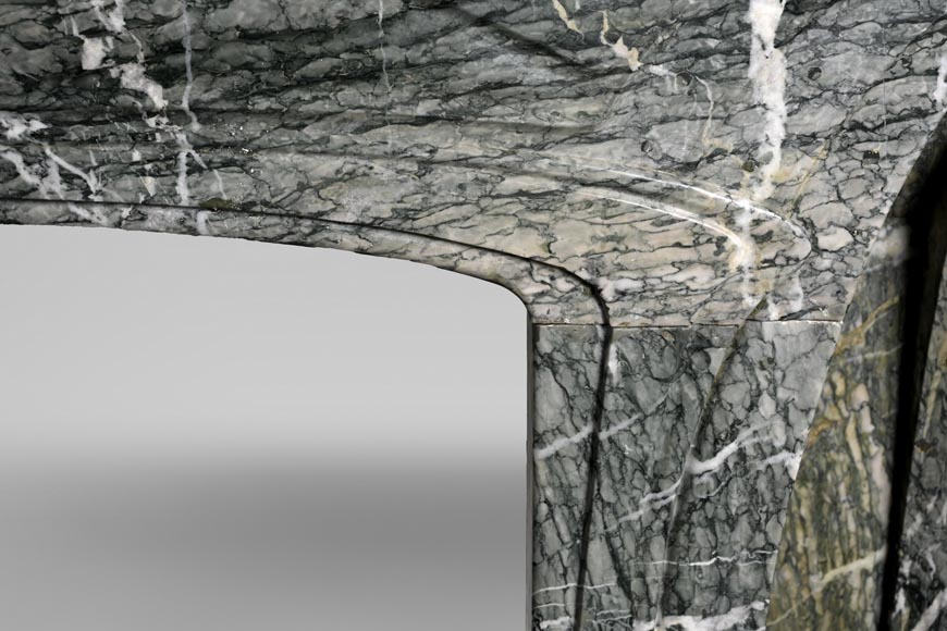 Tony SELMERSHEIM, Art Nouveau Mantelpiece in Green Campan Marble, 1910 Tony SELMERSHEIM, Art Nouveau Mantelpiece in Green Campan Marble, 1910-11