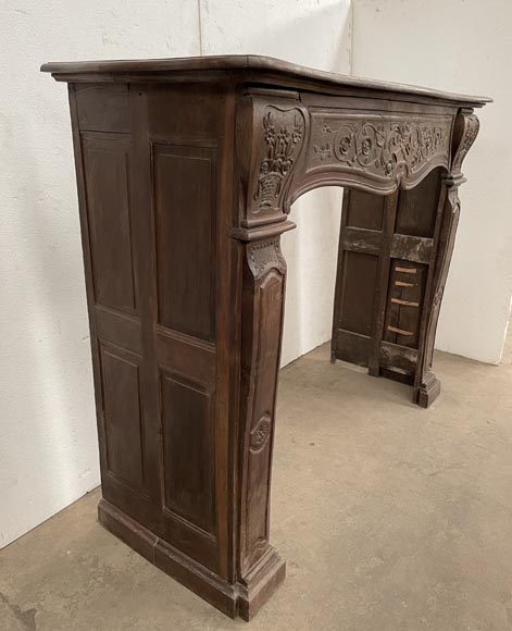 Louis XV period oak fireplace-4