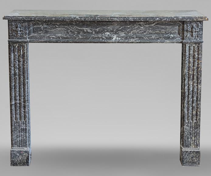 Louis XVI period fireplace in Grey Sainte Anne marble Louis XVI period fireplace in Grey Sainte Anne marble-0