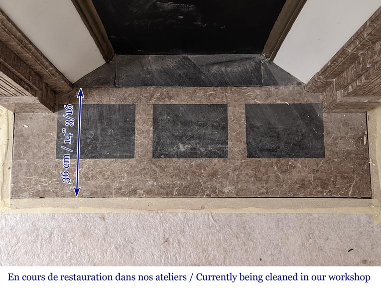 Louis XVI style fireplace in Lunel marble Louis XVI style fireplace in Lunel marble-8