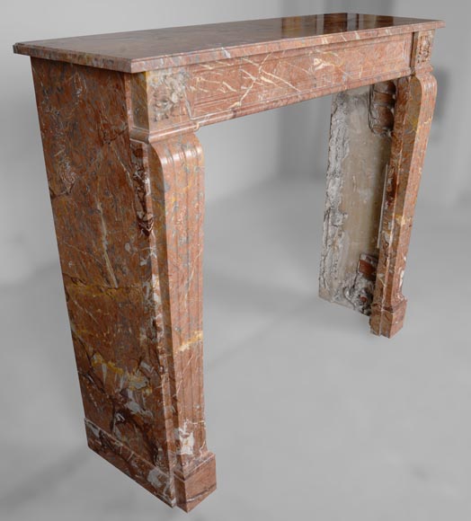 Louis XVI period mantel in Sarrancolin marble Louis XVI period mantel in Sarrancolin marble-2
