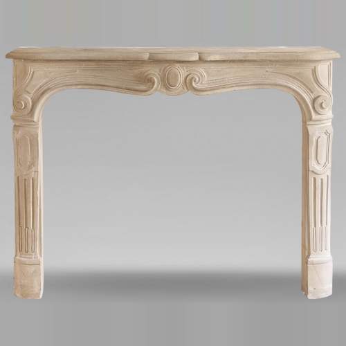 Large Louis XV style stone fireplace