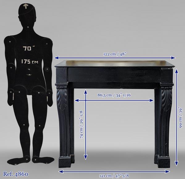 Fine Black marble Modillion mantel Fine Black marble Modillion mantel-9