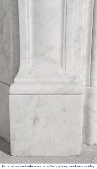 Important Regency style fireplace in Carrara marble-6