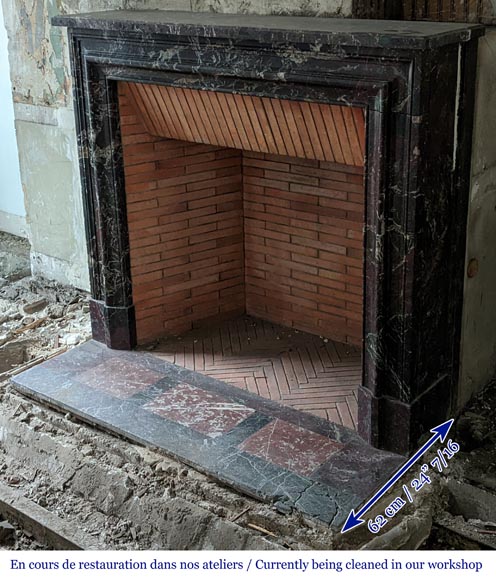 Louis XIV style mantel in Lepanto marble Louis XIV style mantel in Lepanto marble-5