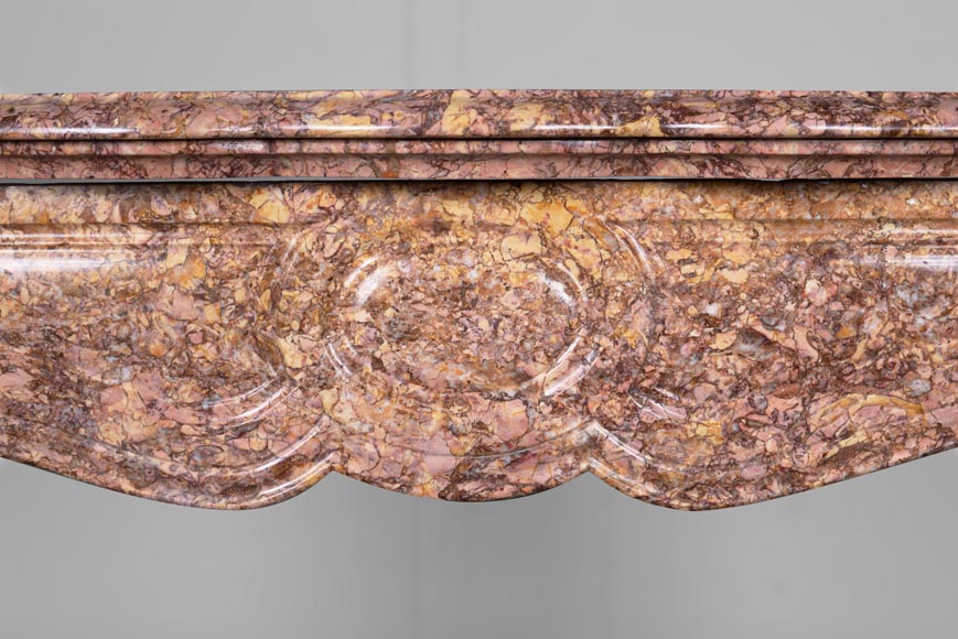 Louis XV style mantel in Brocatelle marble Louis XV style mantel in Brocatelle marble-1