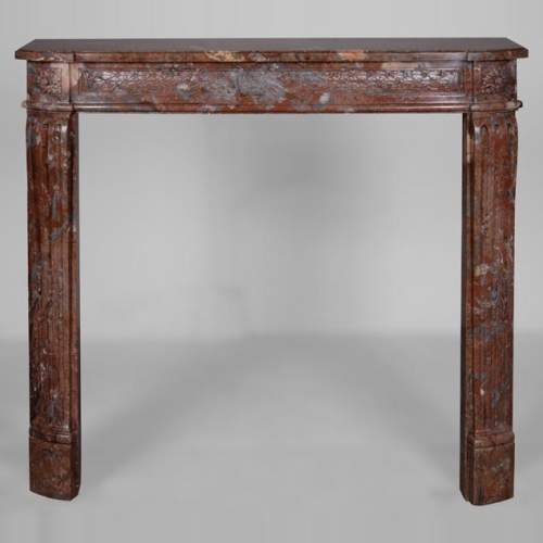 Louis XVI period mantel in Royal Red marble