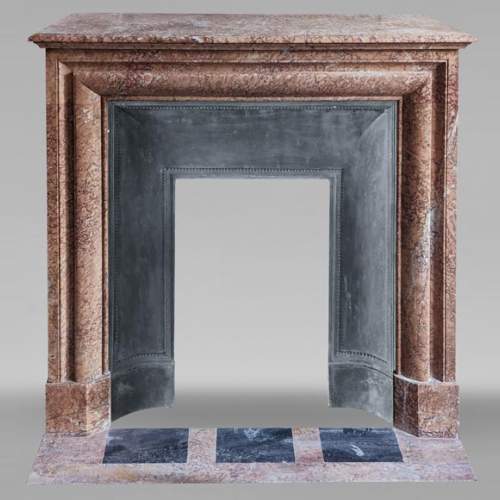 Louis XIV style mantel in Griotte marble