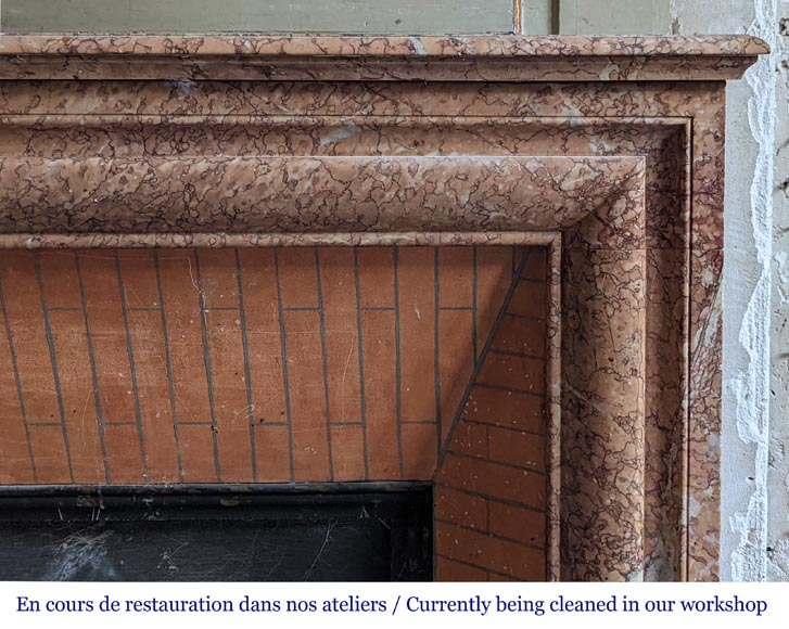 Louis XIV style mantel in Griotte marble Louis XIV style mantel in Griotte marble-6