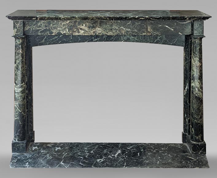 Empire style mantel in Sea Green marble with detached columns Empire style mantel in Sea Green marble with detached columns-0