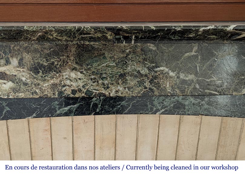 Empire style mantel in Sea Green marble with detached columns Empire style mantel in Sea Green marble with detached columns-1