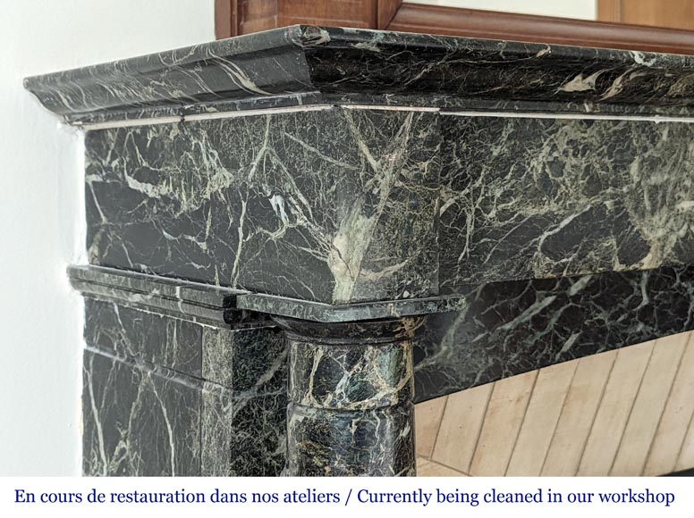 Empire style mantel in Sea Green marble with detached columns Empire style mantel in Sea Green marble with detached columns-4