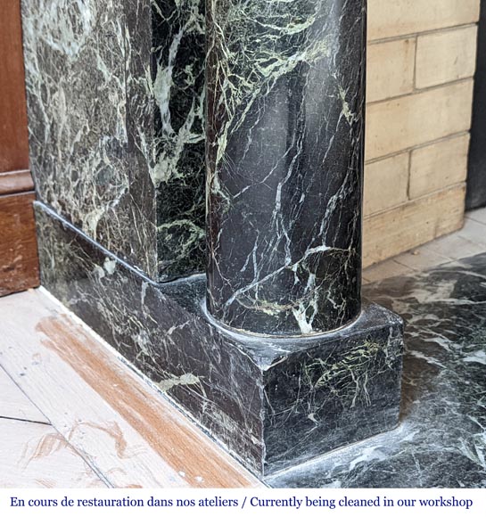 Empire style mantel in Sea Green marble with detached columns Empire style mantel in Sea Green marble with detached columns-5