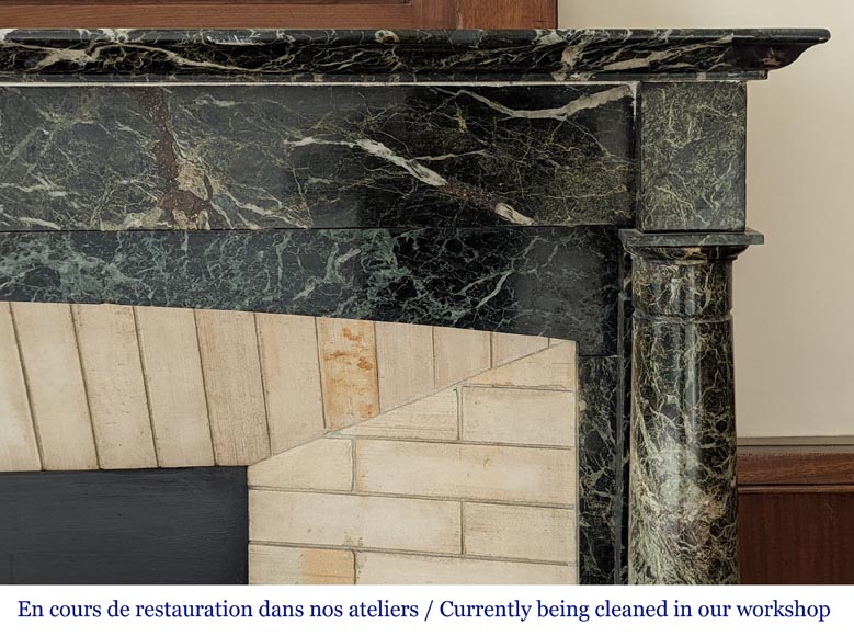 Empire style mantel in Sea Green marble with detached columns Empire style mantel in Sea Green marble with detached columns-7