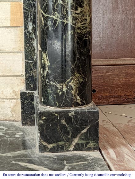 Empire style mantel in Sea Green marble with detached columns Empire style mantel in Sea Green marble with detached columns-8