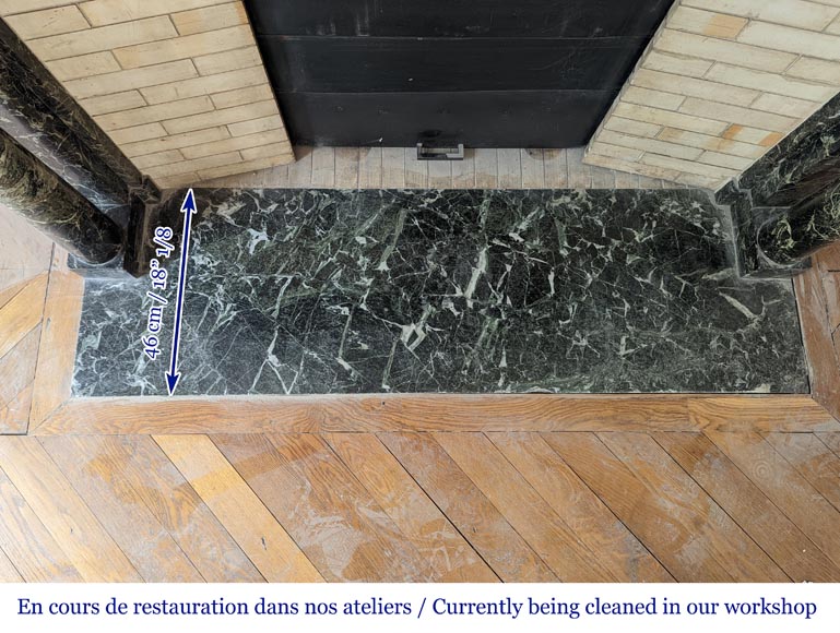 Empire style mantel in Sea Green marble with detached columns Empire style mantel in Sea Green marble with detached columns-9