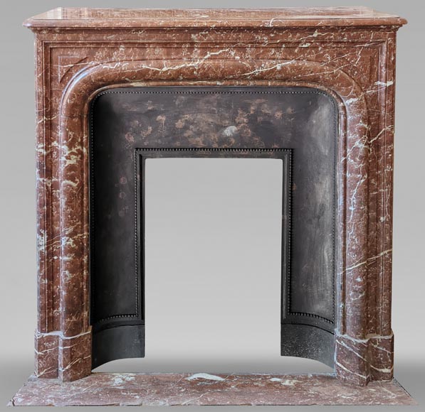 Louis XIV style mantel in Red marble from the North Louis XIV style mantel in Red marble from the North-0