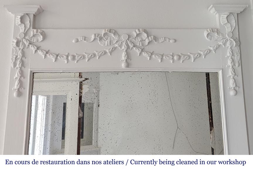 Louis XVI style wood mantel decorated with a mythological scene Louis XVI style wood mantel decorated with a mythological scene-1