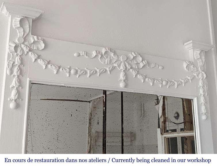 Louis XVI style wood mantel decorated with a mythological scene Louis XVI style wood mantel decorated with a mythological scene-2