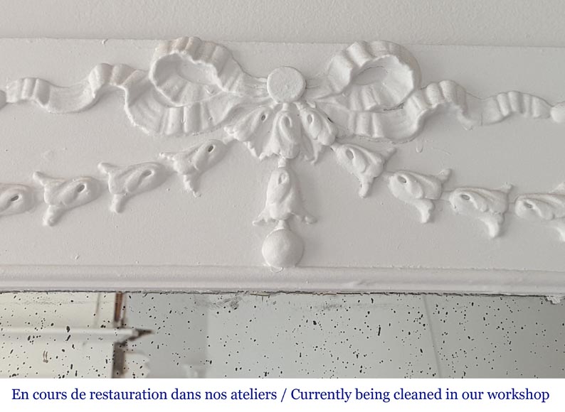 Louis XVI style wood mantel decorated with a mythological scene Louis XVI style wood mantel decorated with a mythological scene-3