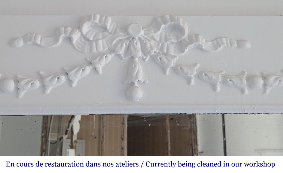 Louis XVI style wood mantel decorated with a mythological scene Louis XVI style wood mantel decorated with a mythological scene-3