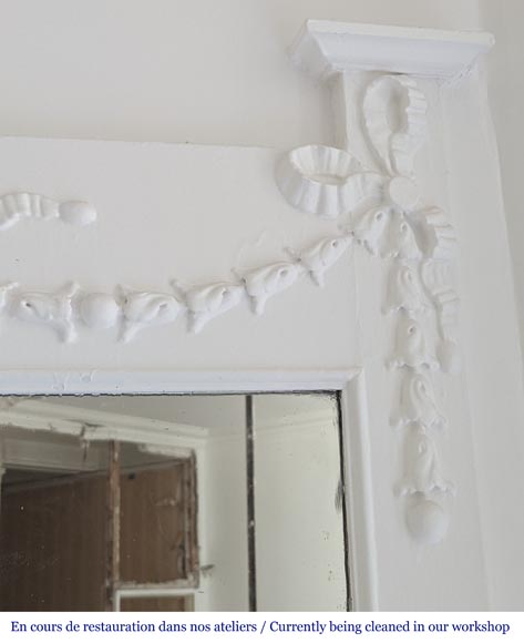 Louis XVI style wood mantel decorated with a mythological scene Louis XVI style wood mantel decorated with a mythological scene-4