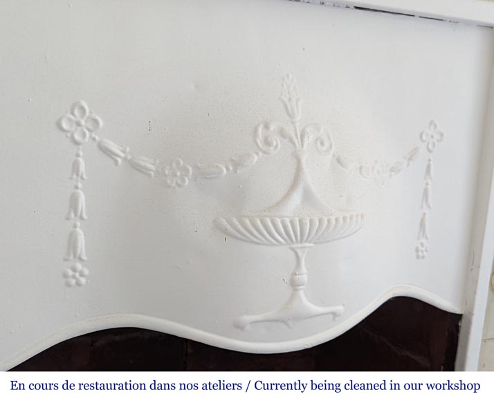 Louis XVI style wood mantel decorated with a mythological scene Louis XVI style wood mantel decorated with a mythological scene-10