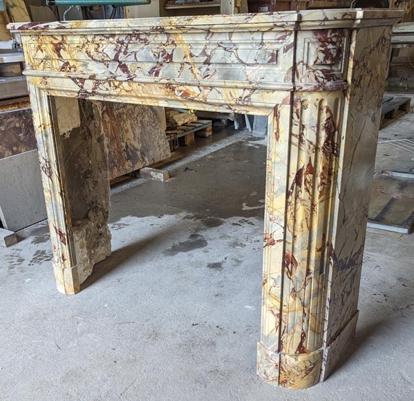 Louis XVI style mantel in Sarrancolin marble Louis XVI style mantel in Sarrancolin marble-5