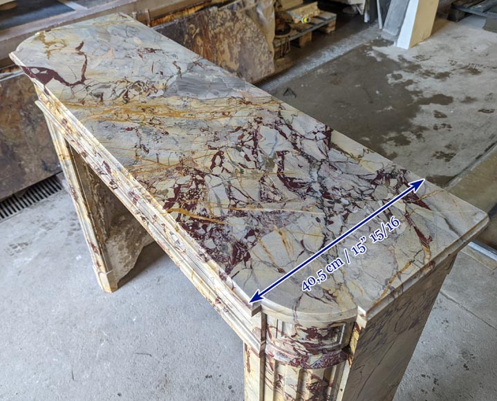 Louis XVI style mantel in Sarrancolin marble Louis XVI style mantel in Sarrancolin marble-8