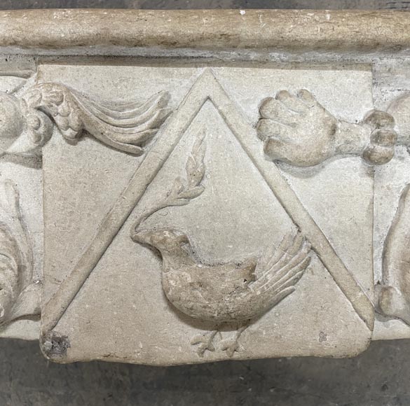 Louis XV period stone mantel Louis XV period stone mantel-2