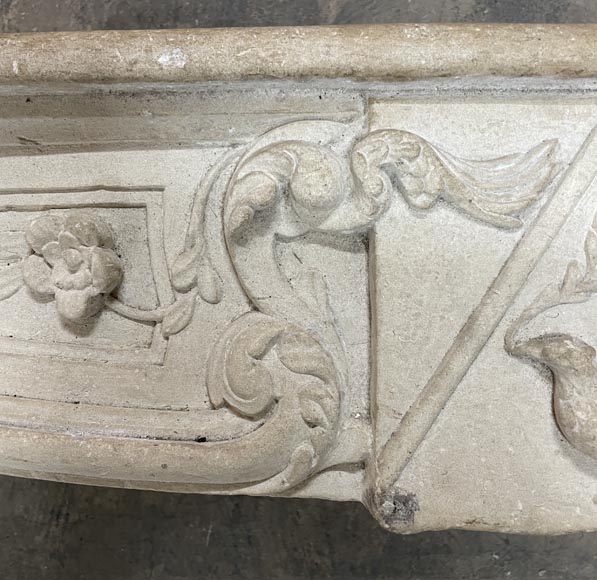 Louis XV period stone mantel Louis XV period stone mantel-3