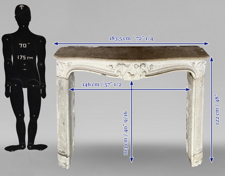 Louis XV period stone mantel Louis XV period stone mantel-8