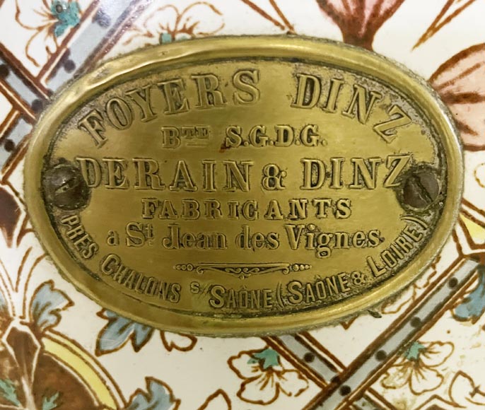 Antique polychrome stove Antique polychrome stove-9