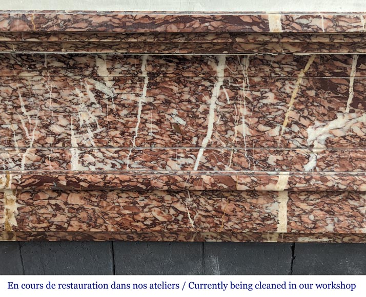 Small Louis XVI style mantel with Campan marble jambs Small Louis XVI style mantel with Campan marble jambs-1