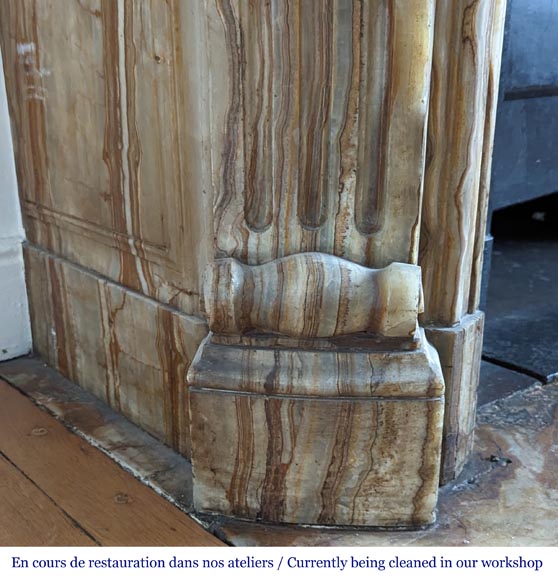 Louis XV style mantel in onyx Louis XV style mantel in onyx-6