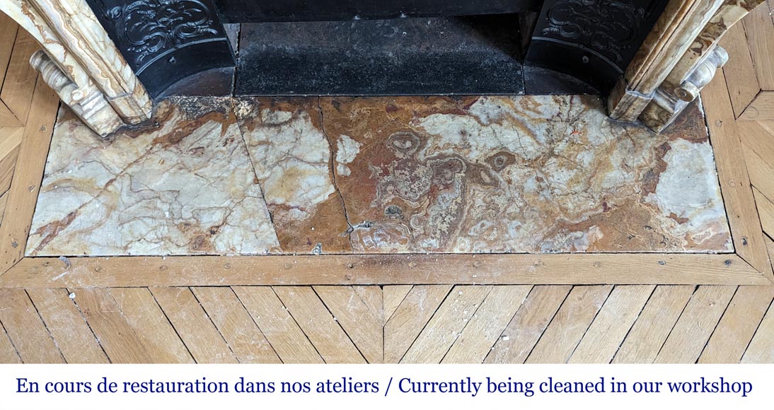 Louis XV style mantel in onyx Louis XV style mantel in onyx-12