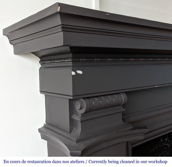 Napoleon III style mantel in painted wood Napoleon III style mantel in painted wood-3