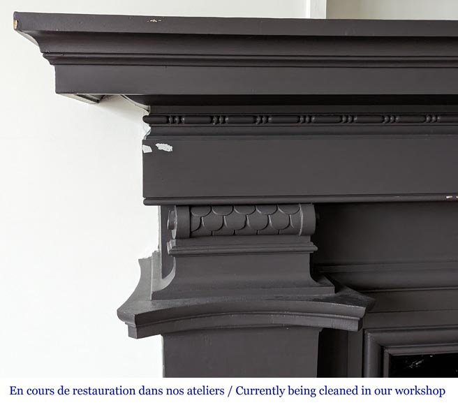 Napoleon III style mantel in painted wood Napoleon III style mantel in painted wood-4