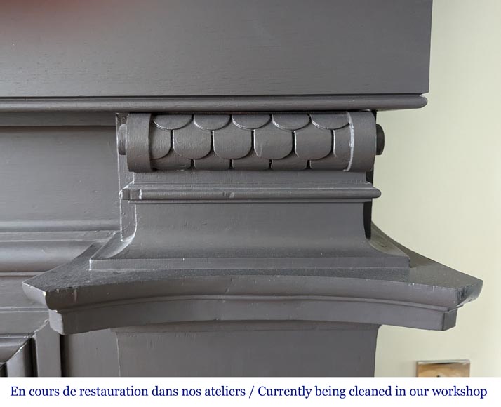 Napoleon III style mantel in painted wood Napoleon III style mantel in painted wood-9