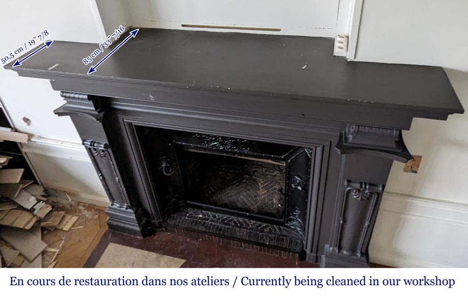 Napoleon III style mantel in painted wood Napoleon III style mantel in painted wood-13