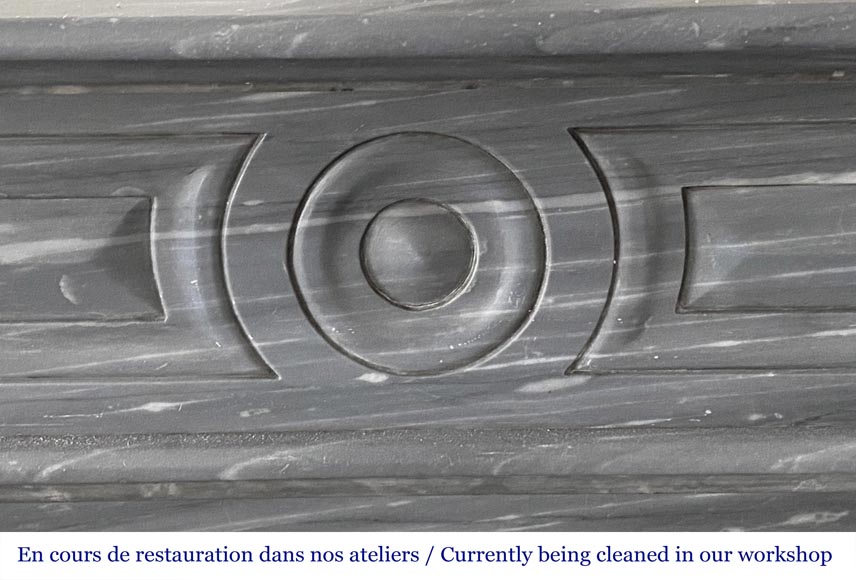 Napoleon III style Capucine model fireplace in blue Turquin marble Napoleon III style Capucine model fireplace in blue Turquin marble-1