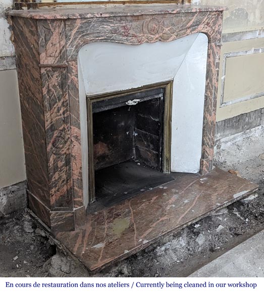 Louis XV style mantel in Enjugeraie marble Louis XV style mantel in Enjugeraie marble-2