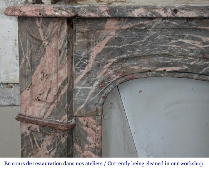 Louis XV style mantel in Enjugeraie marble Louis XV style mantel in Enjugeraie marble-4