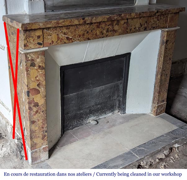 Directoire period mantel in Breche d'Alep Directoire period mantel in Breche d'Alep-2