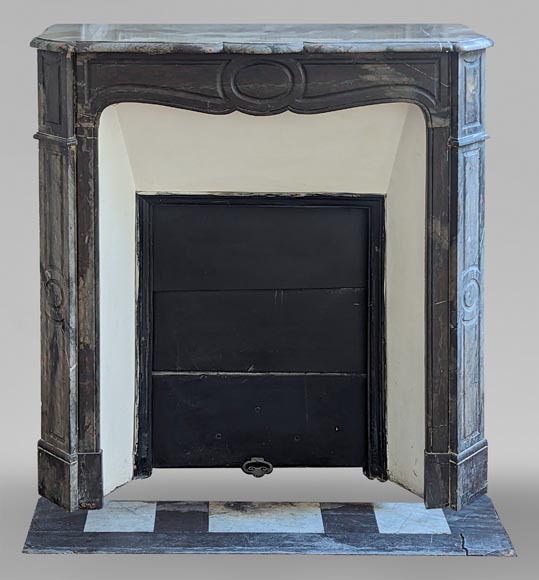 Louis XV style Pompadour mantel in Campan marble Louis XV style Pompadour mantel in Campan marble-0