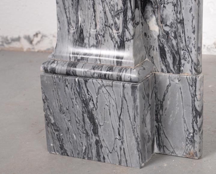 Louis XVI style mantelpiece in Bleu Fleuri marble Louis XVI style mantelpiece in Bleu Fleuri marble-4