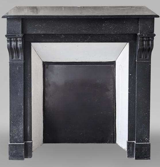 Napoleon III style mantel with black marble modillon Napoleon III style mantel with black marble modillon-0