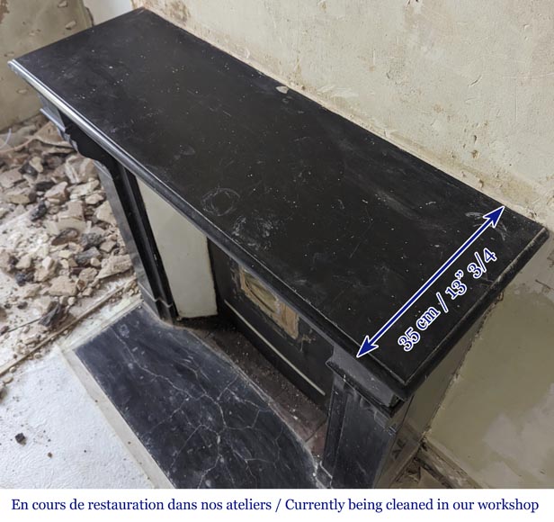 Napoleon III style mantel with black marble modillon Napoleon III style mantel with black marble modillon-9