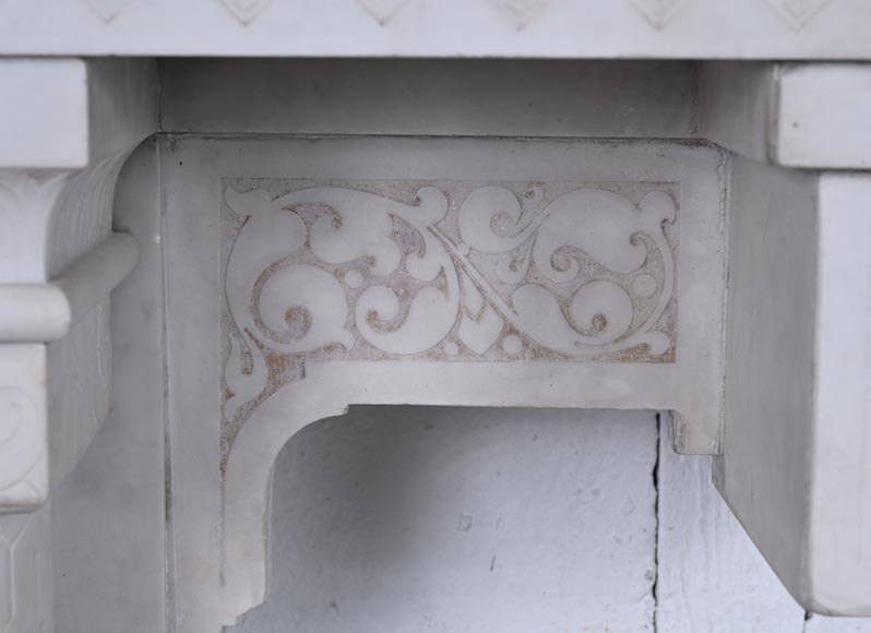 Stone column fireplace Stone column fireplace-6